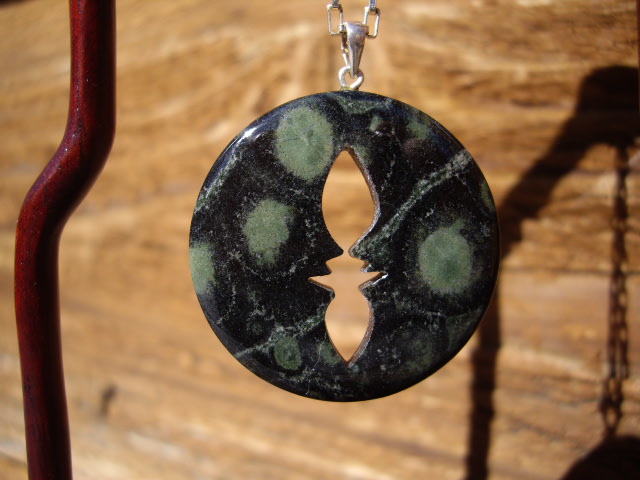 Nebula Stone Kissing Moons Pendant