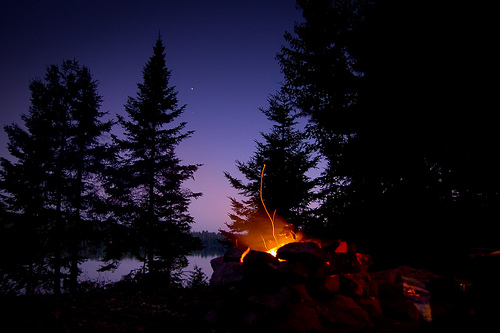 One night while lying by the campfire and looking at the stars with our Nebula Stone in hand. www.nebulastone.com